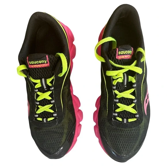 Saucony Black/Pink Running Shoes 7.5 - Picture 3 of 8